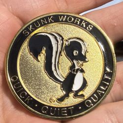 Lockheed Martin Skunk Works QUICK - QUITE - QUALITY Air Force Challenge Coin
