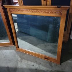 Large Framed Mirror Perfect For Powder Room Mount