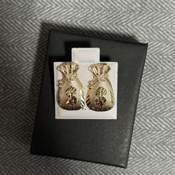 10k Gold money Earings