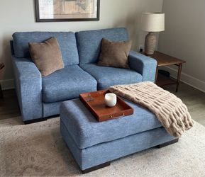 Loveseat & ottoman set
