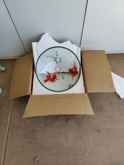 Brand New Still In Box Goldfish Painted Bowl Sink Vessel