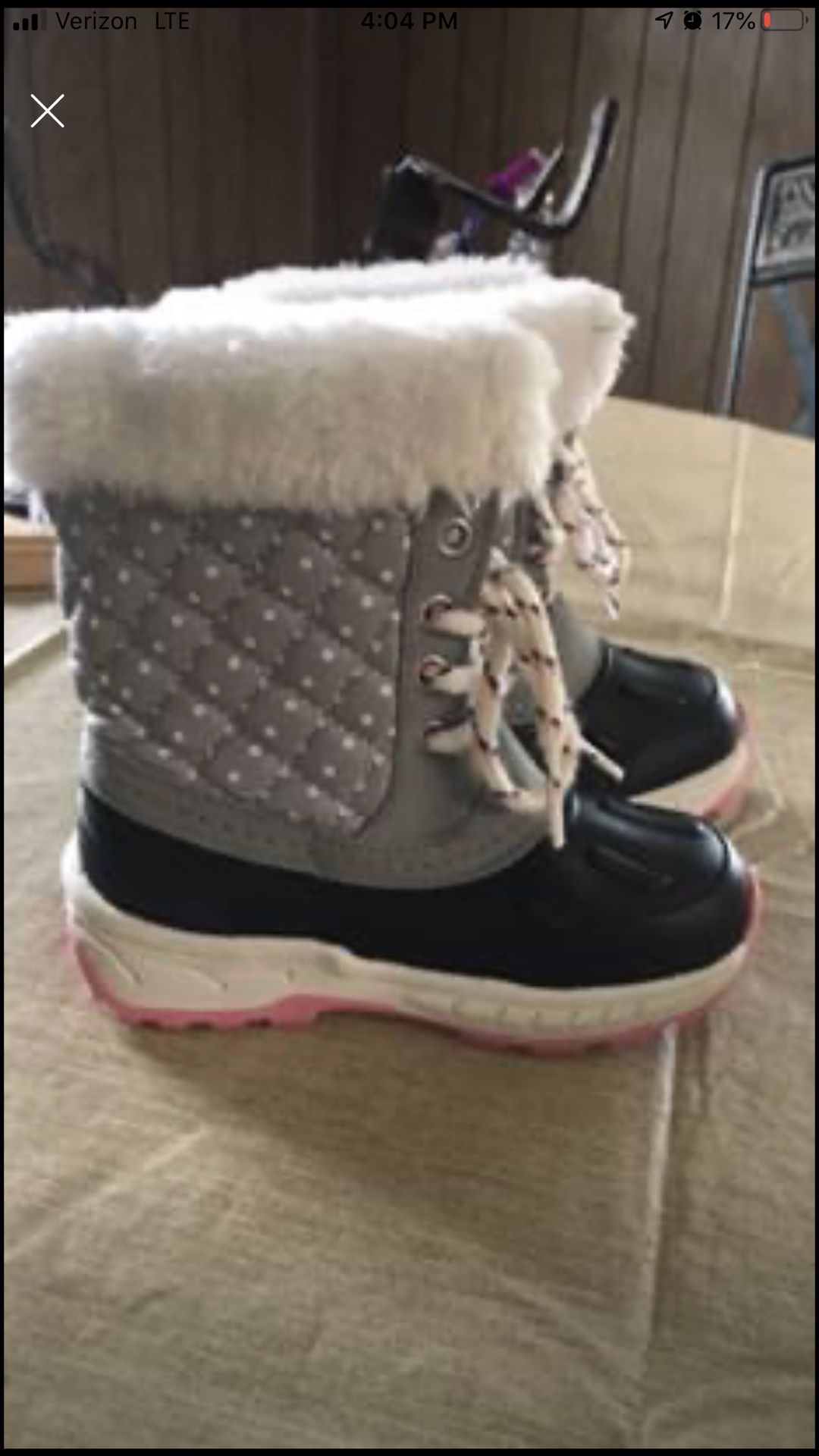 Toddler girl snow boots size 8