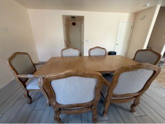 Solid wood dinning table set of 6
