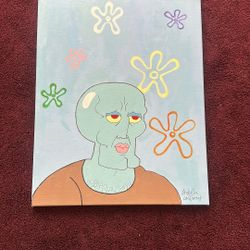 Handsome Squidward Painting 