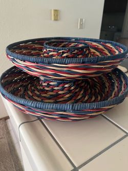 2 Wicker chip baskets