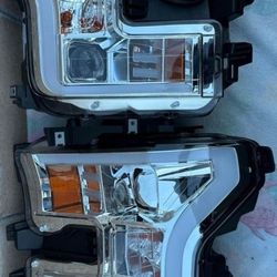 15-17 Ford F150 LED DRL Projector Headlights Luces Calaveras Micas Faros Focos Faroles