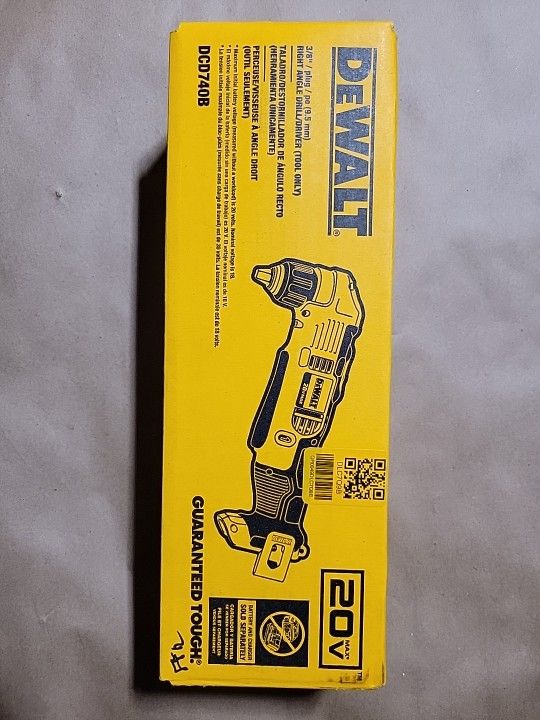 New DEWALT DCD740B 20V MAX Cordless 3/8 in. Right Angle Drill/Driver (Tool Only)