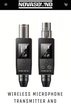 Wireless Microphone Transmitter and Receiver - Nova Sound Turn your wired mic into a wireless mic.