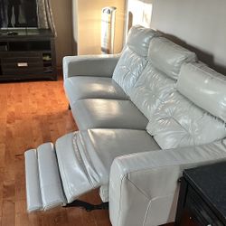 Leather Recliner Sofa (three Seater + Loveseat)