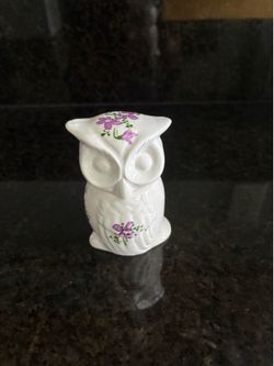 Ceramic Owl Trinket/Jewelry Box