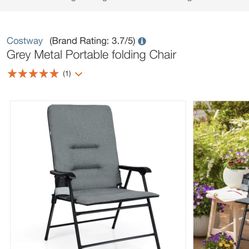 New Gray Folding Chair 