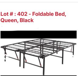 NEW IN BOX FOLDABLE QUEEN SIZE PLATFORM BED… NO BOXSPRING NEEDED