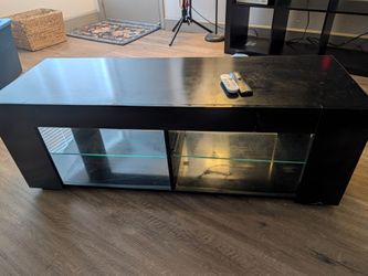 Black TV Stand with LEDs