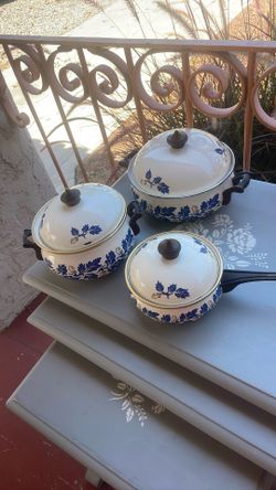Vintage Enamel Cookware (3 piece set)
