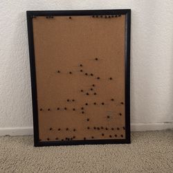 Cork board with pushpins