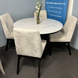 5PC Round Dining Table Set 🇺🇸Fourth Of July Sale🇺🇸