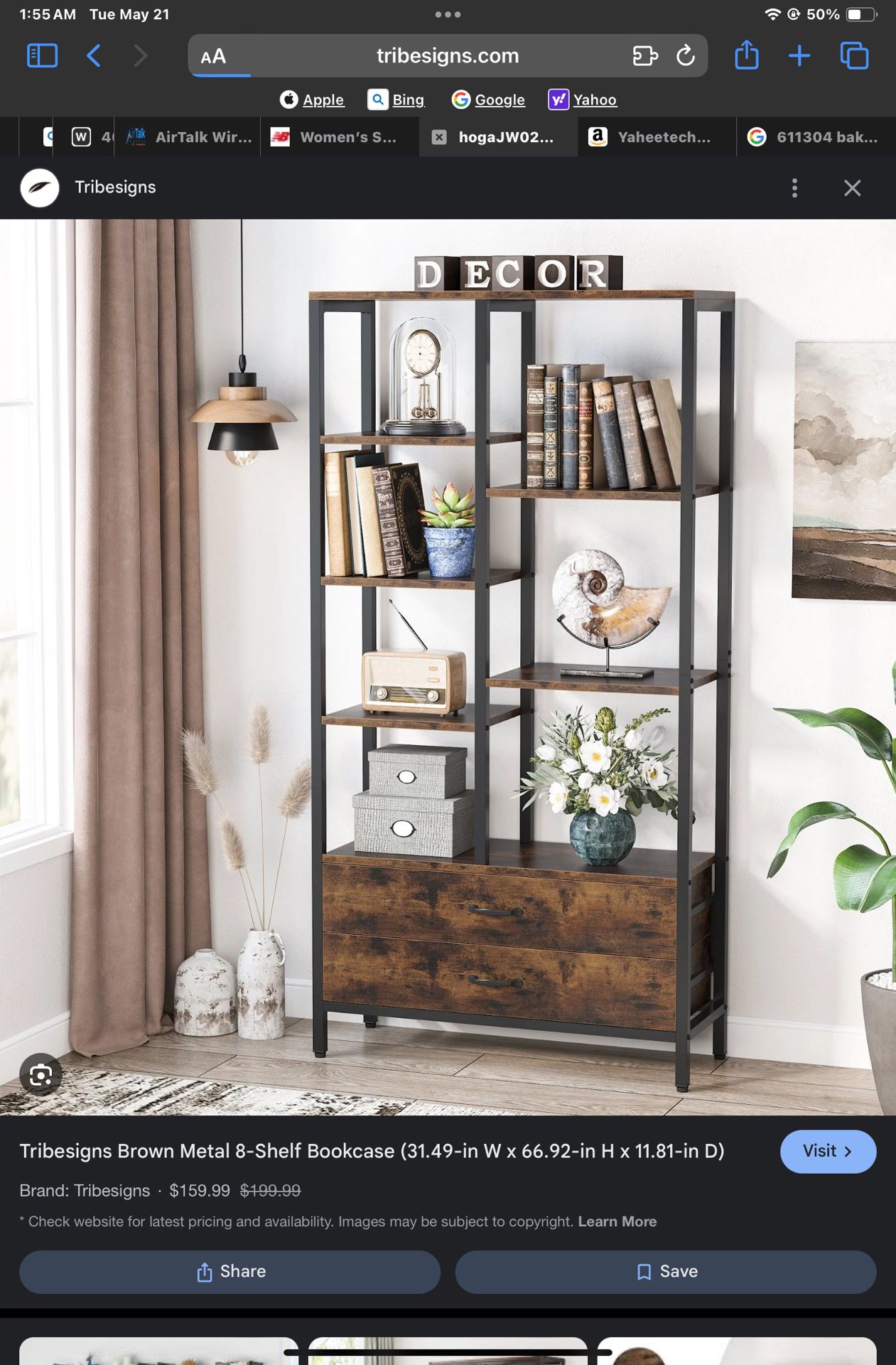 Tall Bookshelf With Drawers 