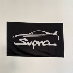 MK4 Toyota Supra Flag 3x5 Ft | JDM Legend | 2JZ Turbo Garage Banner 