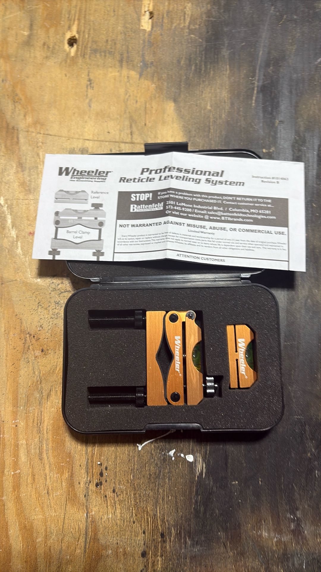 Wheeler Reticle Leveling System