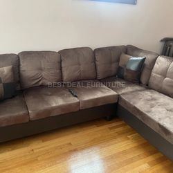 New Sectional + Storage Ottoman  — Left or Right Chaise — Delivery Available