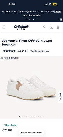 Dr. Scholl's Women's Time Off Win Lace Sneaker
