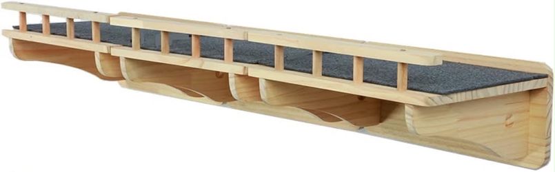 47.2" x 11.8" Natural Wood Wall Mounted Cat Shelves -NEW IN BOX (3491/7)