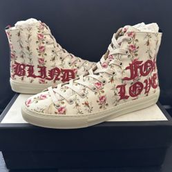 Gucci Blind For Love Rose Serie Hightop Sneakers Size 7 