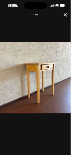 One Heavy Solid Pine Night Stand or Table with Drawer Imported from Thailand