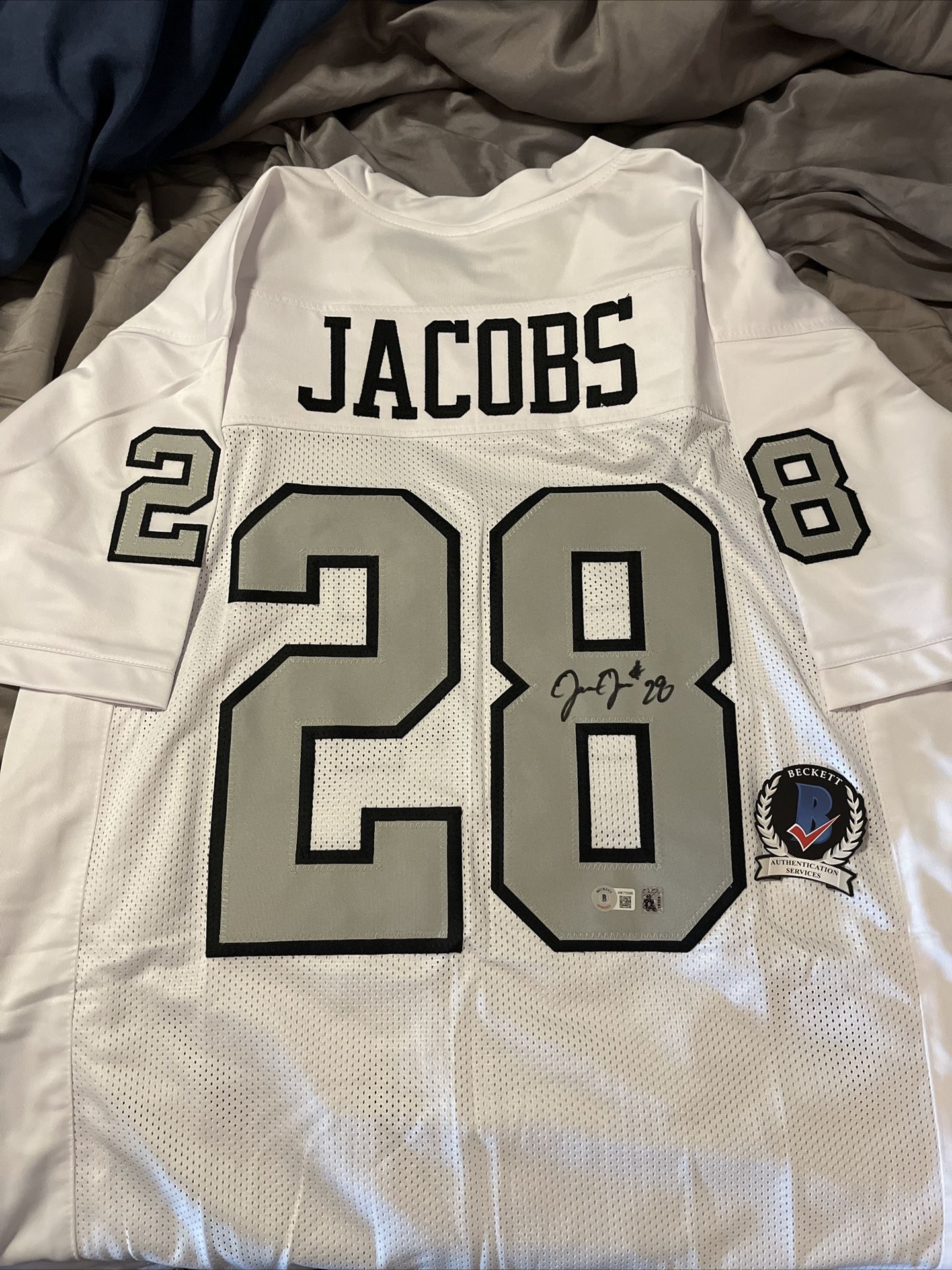 Signed Josh Jacobs Custom Jersey