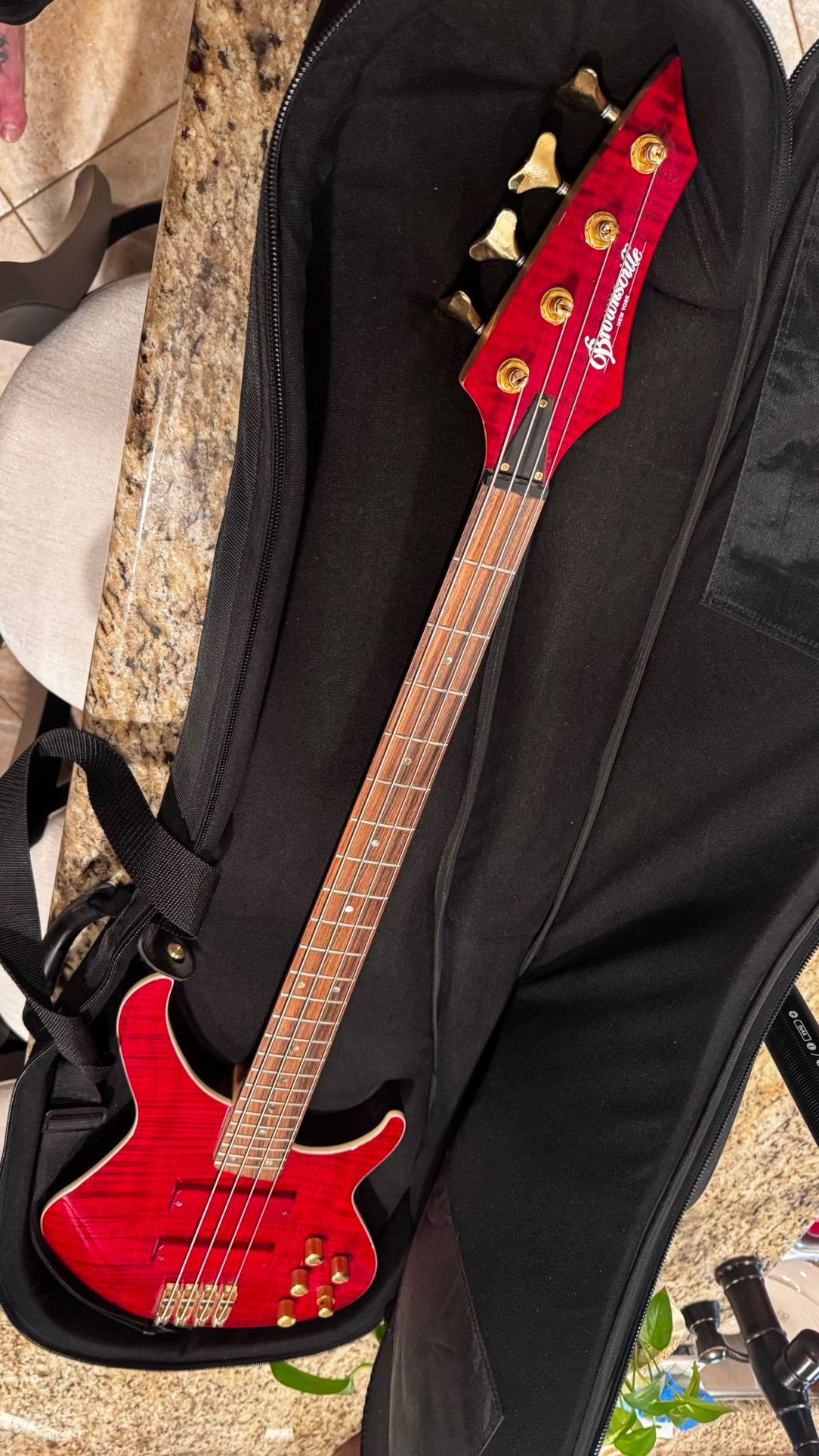 BrownsVille Bass Guitar With Backpack/Case