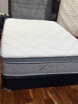 USED FULL SIZE PILLOWTOP MATTRESS WITH BOX SPRING DELIVERY 🚚 AVAILABLE