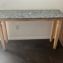 Beautiful Console Table with Patterned Top 