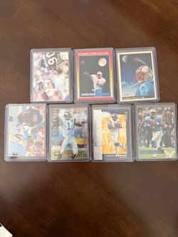 Warren Moon NFL Trading Cards Lot of 7