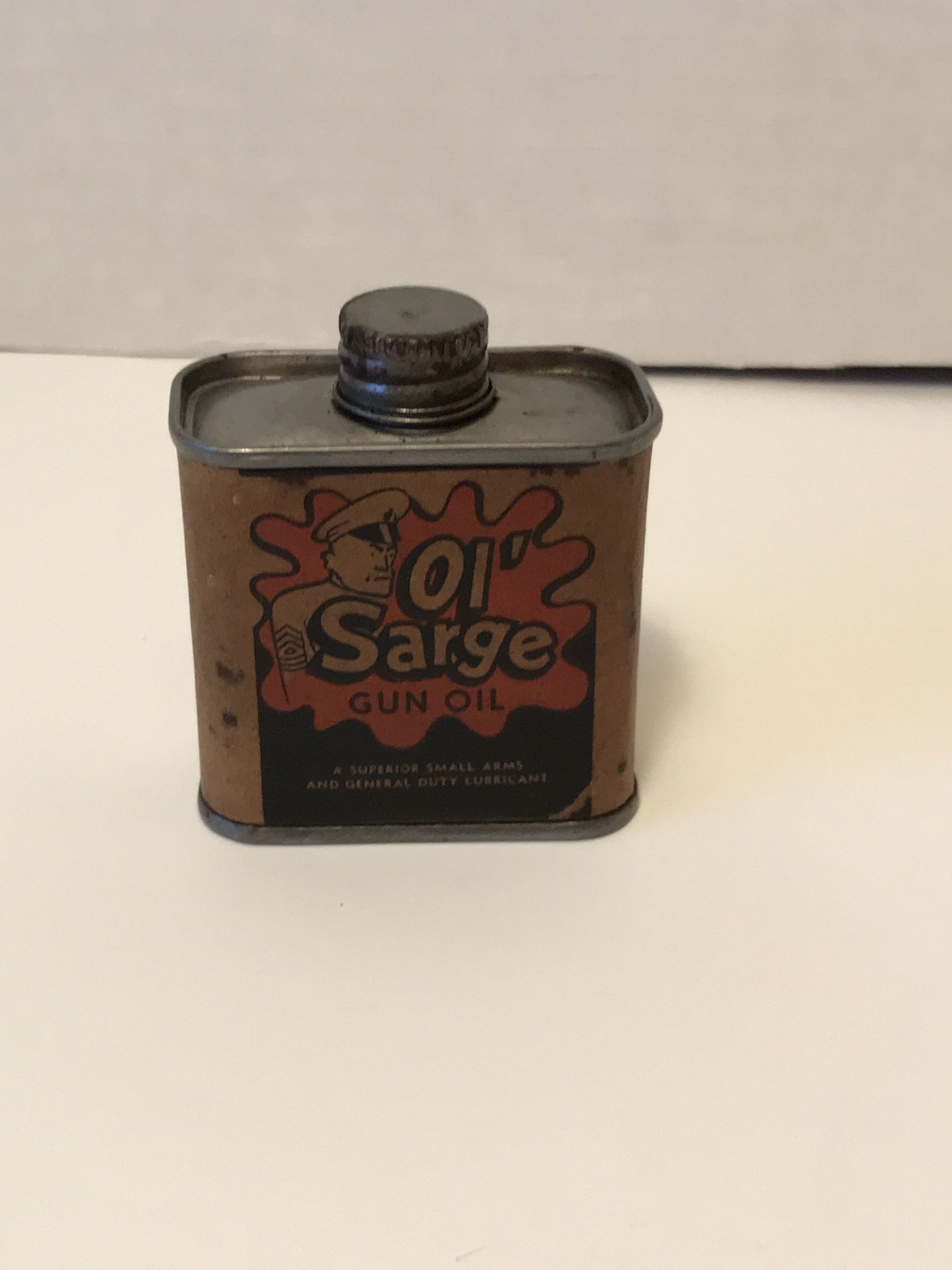 Vintage 1940’s Ol’ Sarge Gun Oil Tin