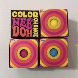 Needoh Color Change Pink Blue And Yellow 