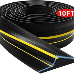 Jin&Bao Universal Garage Door Bottom Seal Strip,Weatherproof Rubber DIY Weather Stripping Replacement, 10FT Length, Black