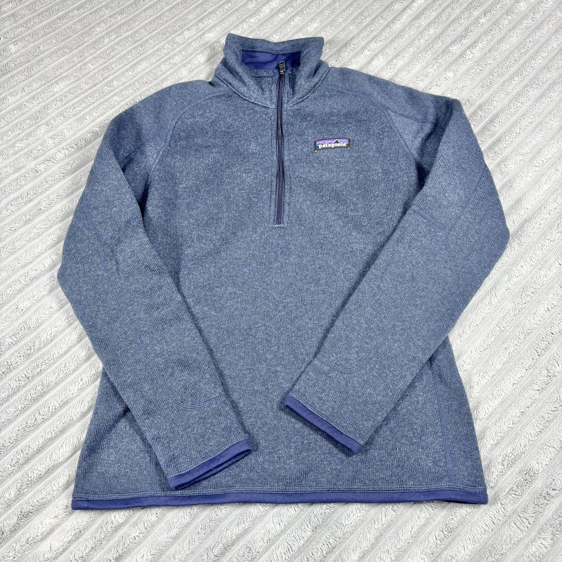PATAGONIA - WOMEN'S BETTER size Small SWEATER 1/4-ZIP Blue FLEECE