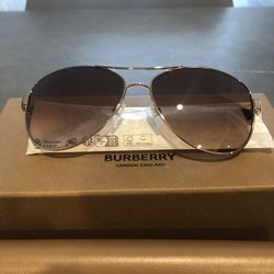 Burberry Gold-Framed Glasses