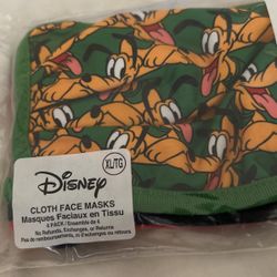 Disney 4 Cloth Face Masks Size XL Sealed