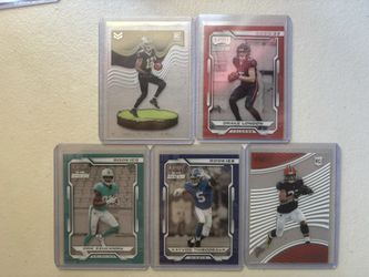 Clear Football Card All rookie cards Not numbered