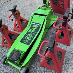 Garage Clean Out. Car Jack, Motorcycle Jack 