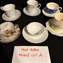 Mad Hatter Tea Sets Mismatched Set Of 6