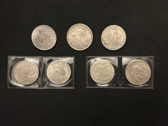 Lot of 7 REPLICA Faux Vintage US Dollar Coins
