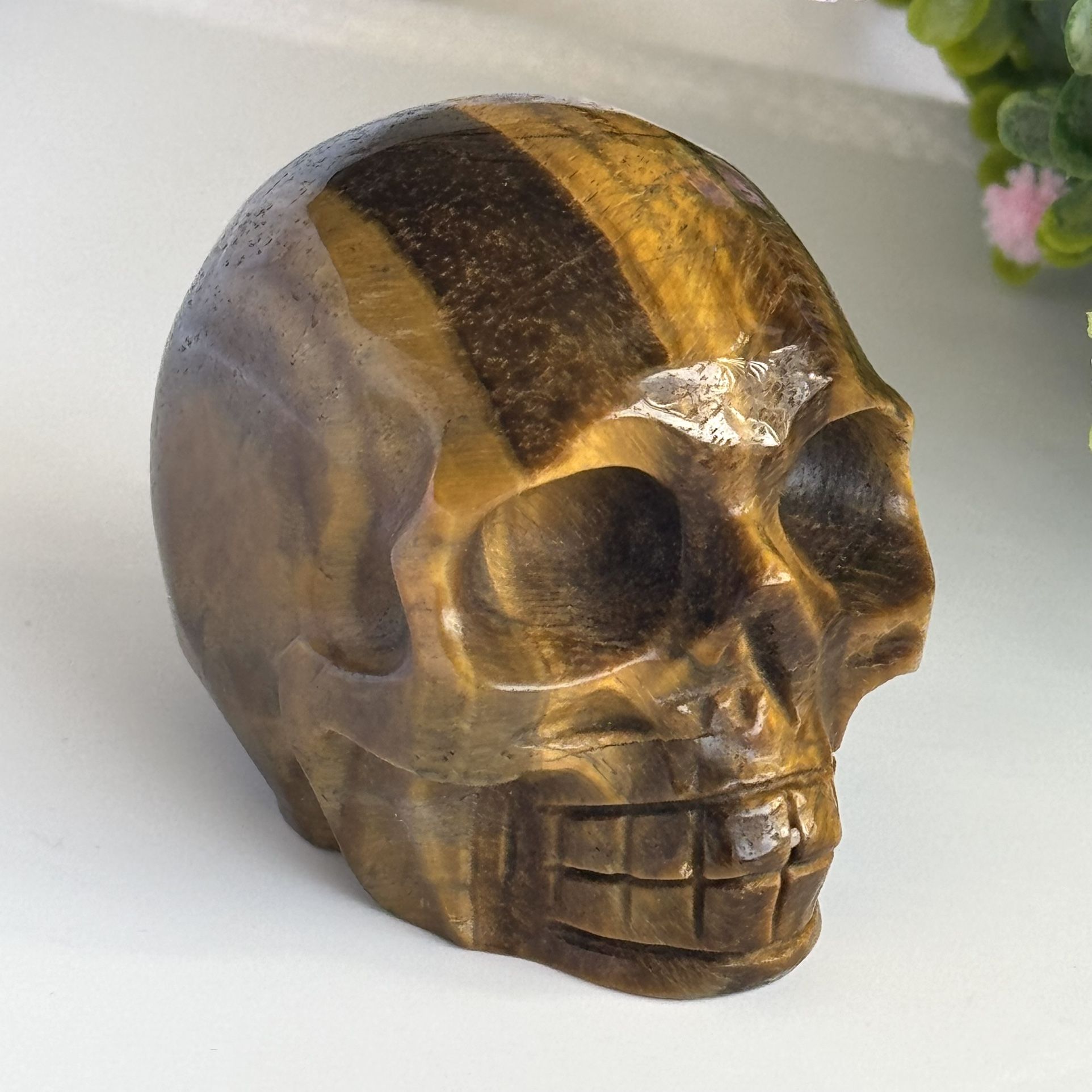 Tiger’s Eye Skull