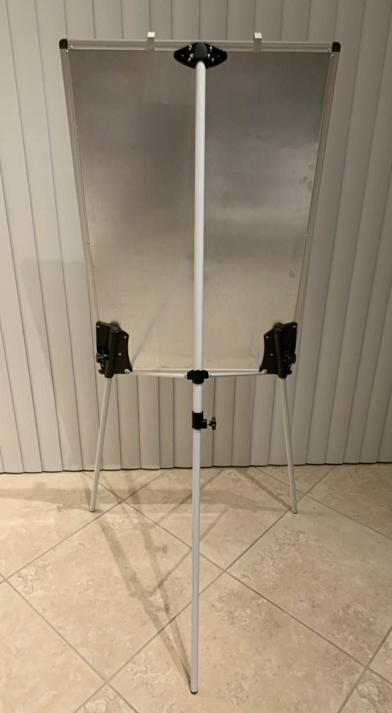 New VivReal 24x36 inch magnetic dry erase white board easel with adjustable tripod 5 feet overall height include pens magnets eraser home study