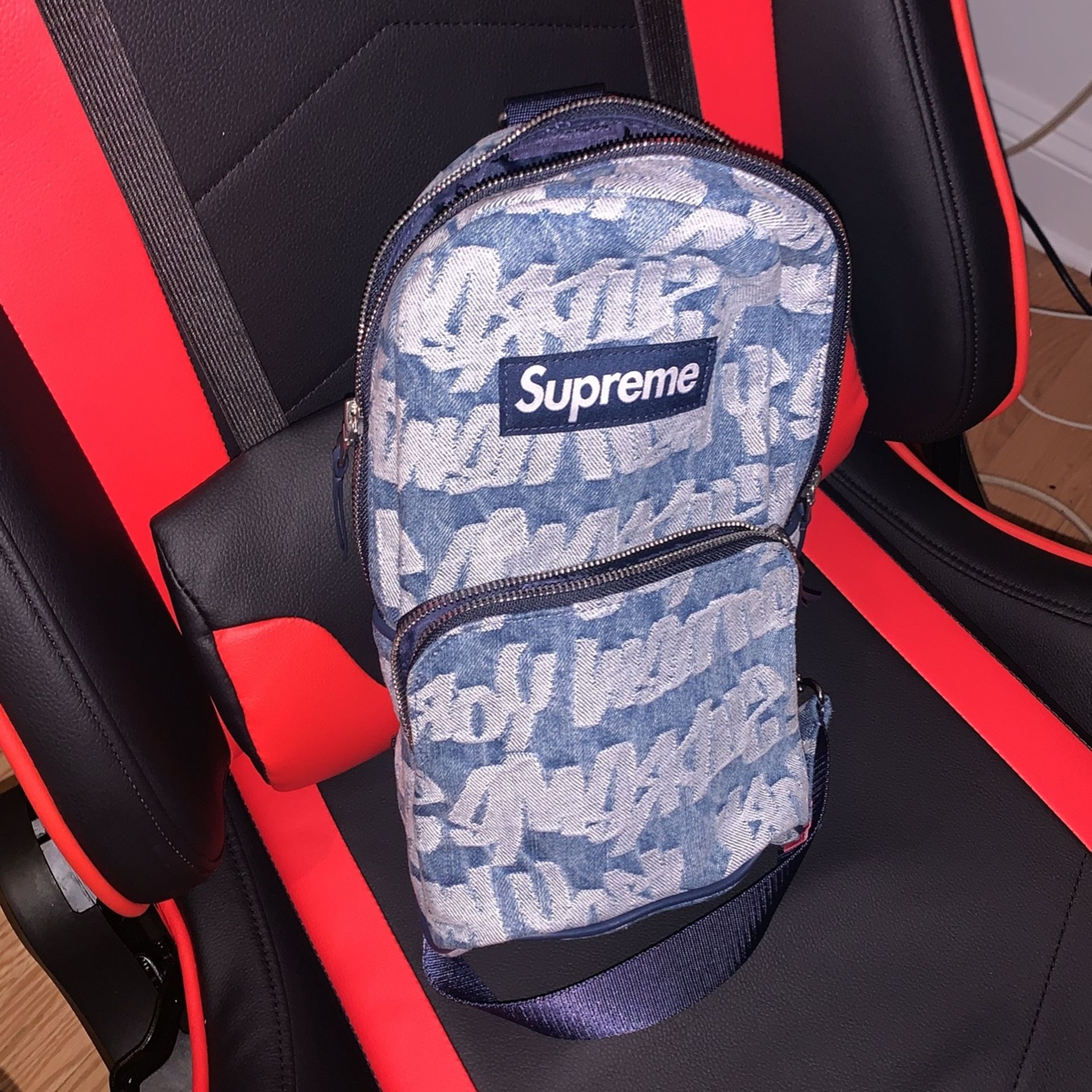 Supreme Denim Sling Bag