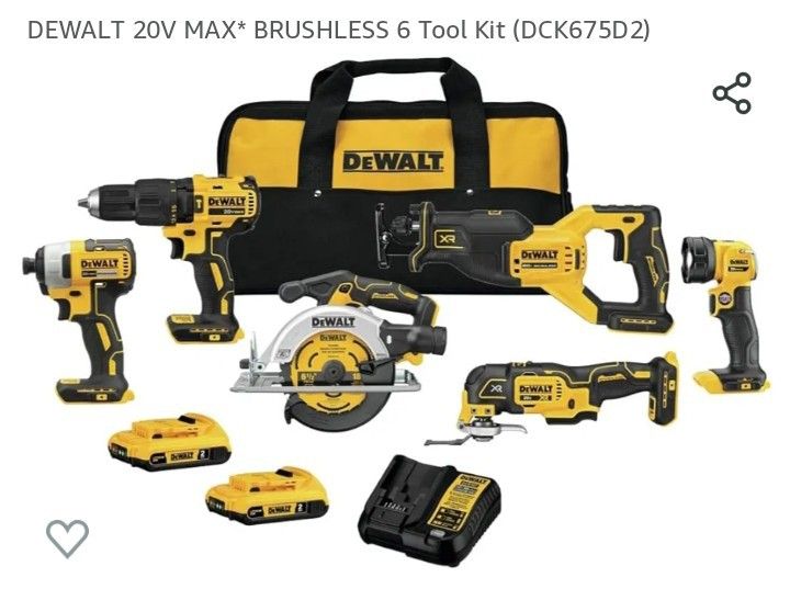 Dewalt 6 Piece Tool Set. 