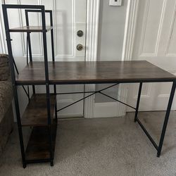Desk with shelf