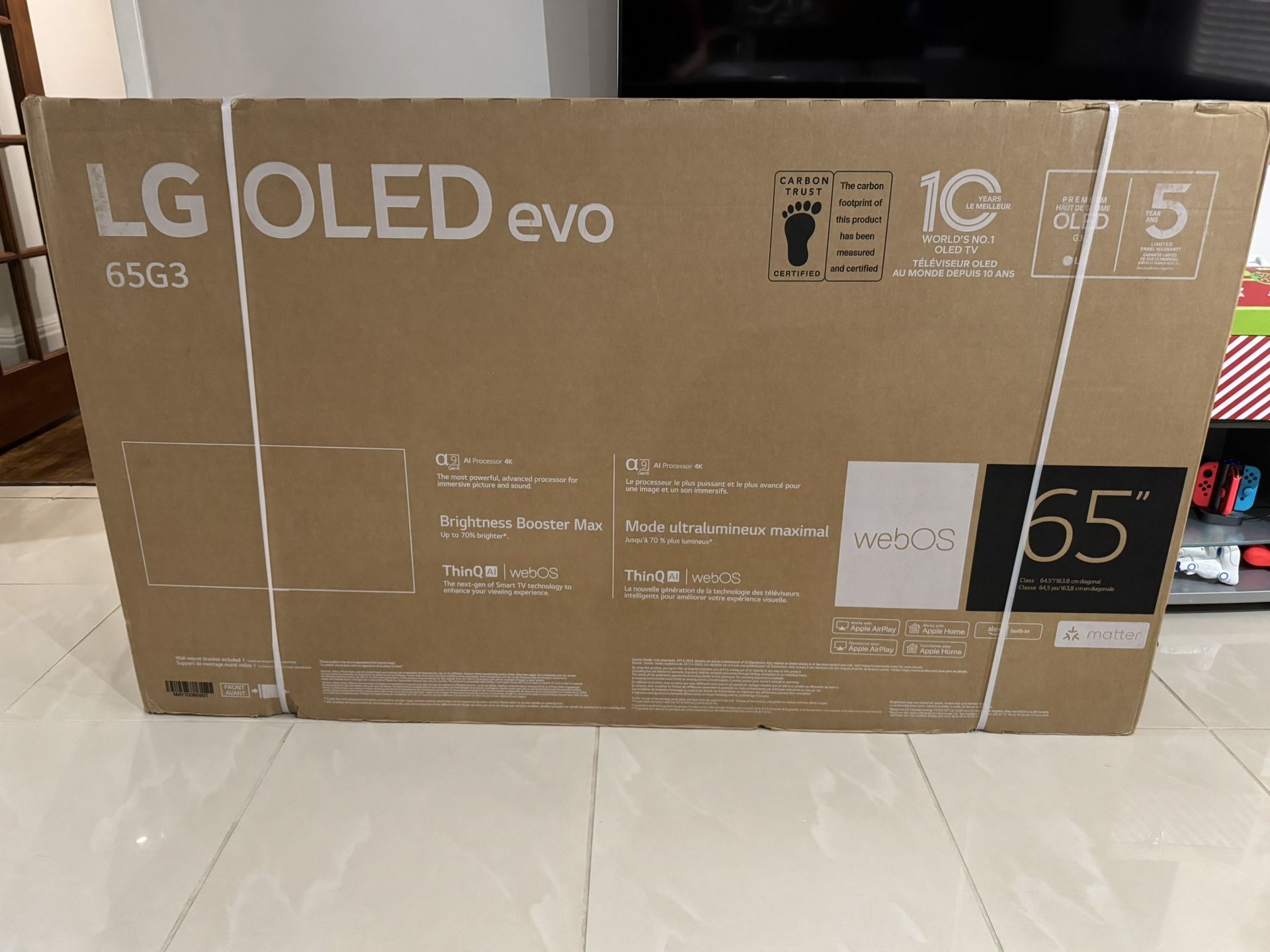 BRAND NEW SEALED LG G3 65 INCH 4K UHD OLED 120 BEST OLED YOU CAN BUY