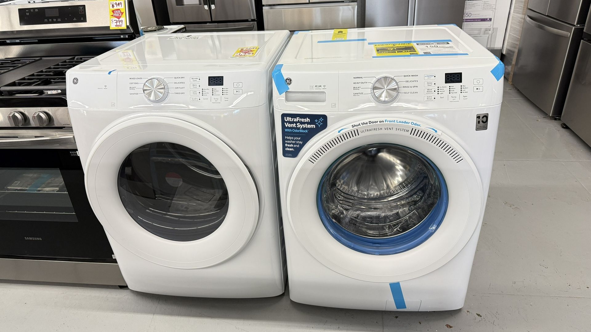 New Washer And Gas Dryer Set Front Load